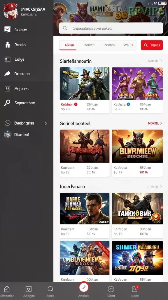 Cuplikan layar IDAGAME — pengaturan akun