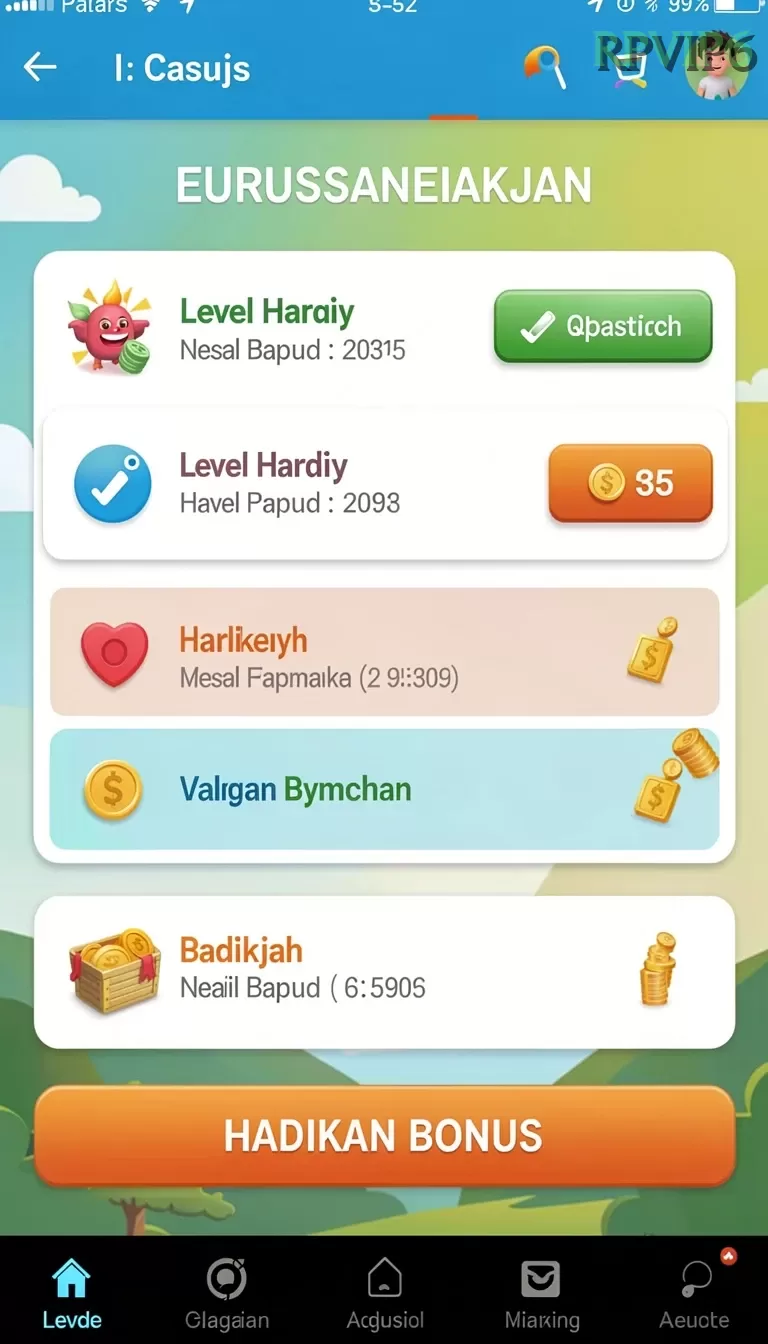 Cuplikan layar MPO303 — menu navigasi